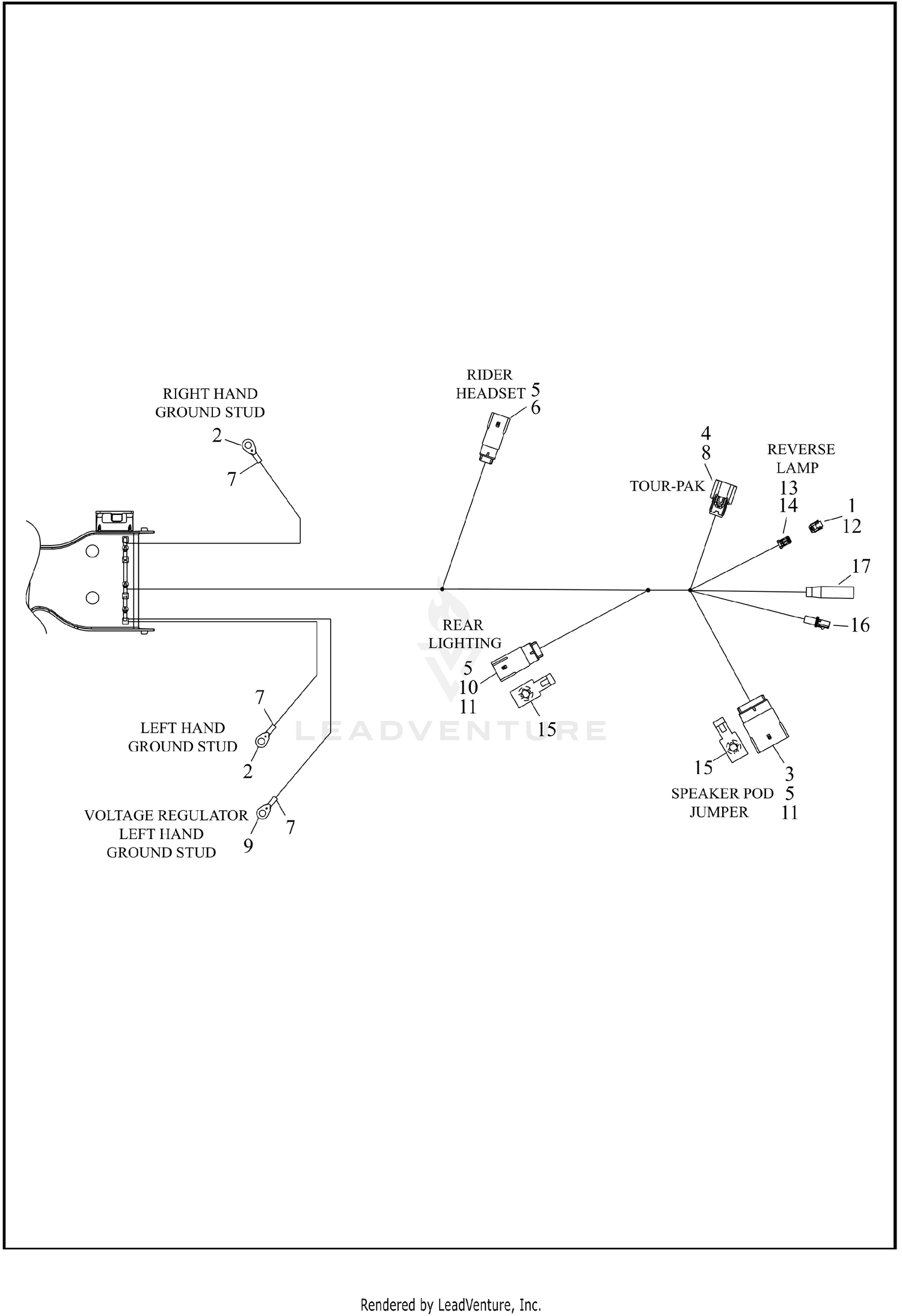 WIRING HARNESS, MAIN - FLHTCUTG, FLHTCUTGANV (5 OF 10)