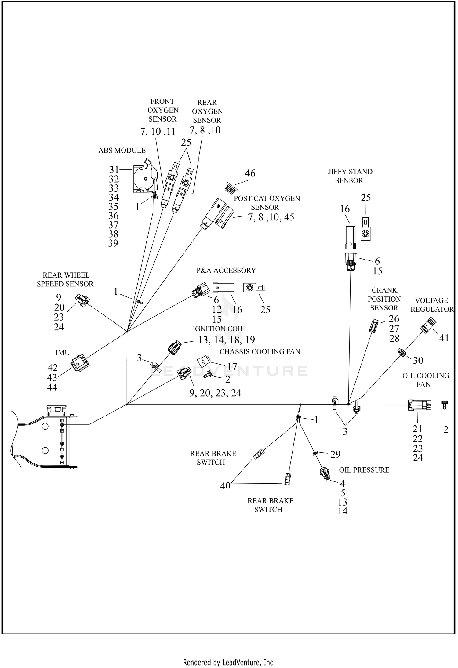 WIRING HARNESS, MAIN, ABS - FLHP (7 OF 9)