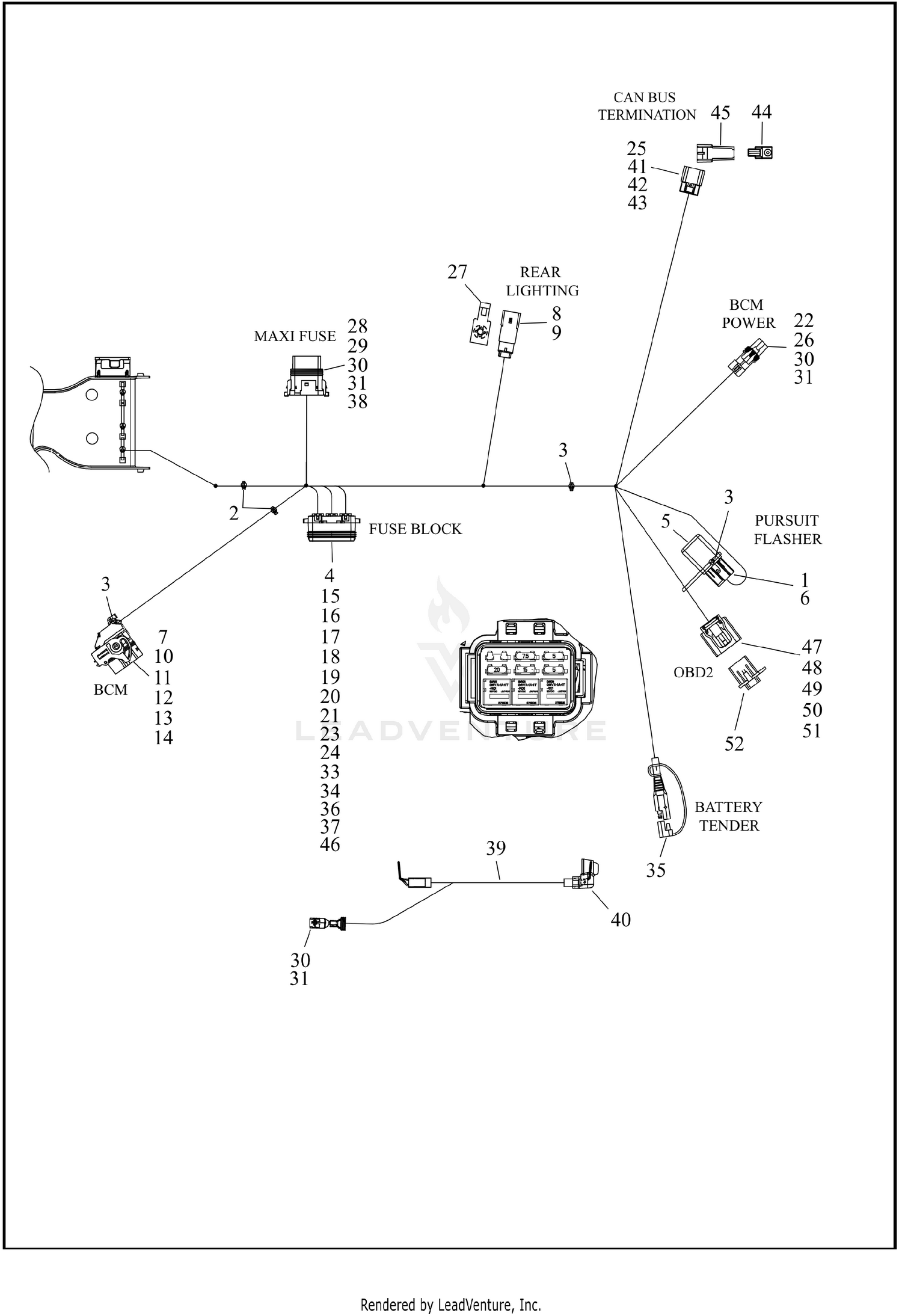 WIRING HARNESS, MAIN, ABS - FLHP (9 OF 9)