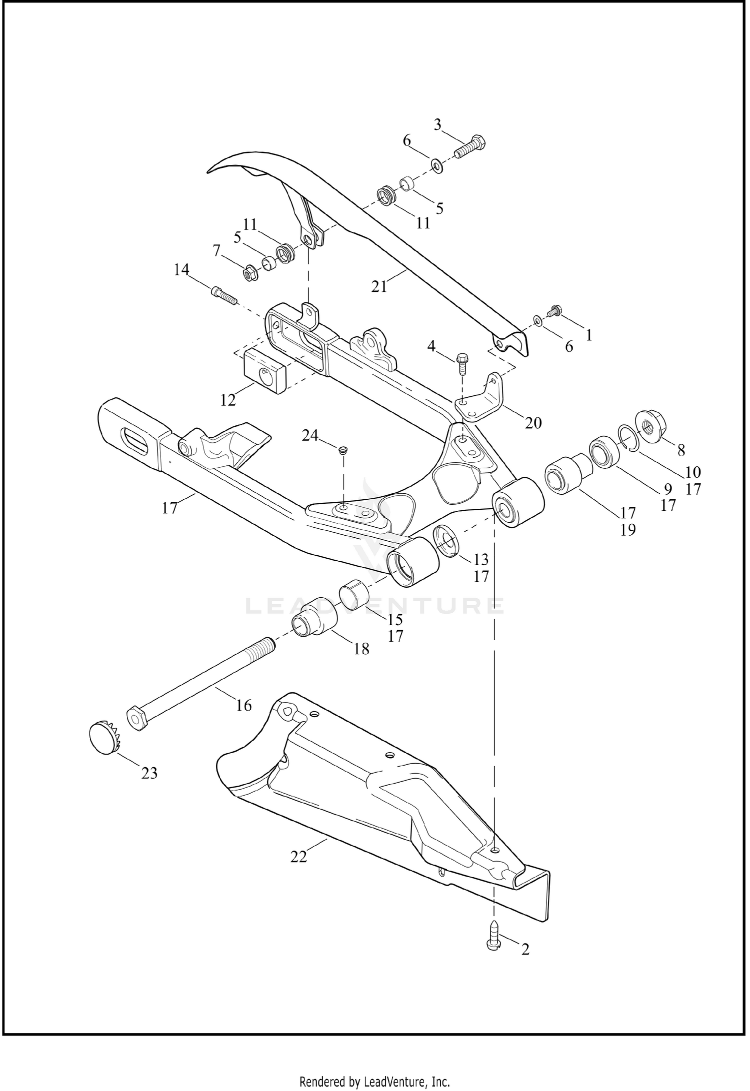 FORK, REAR,  DEBRIS DEFLECTOR & BELT GUARD