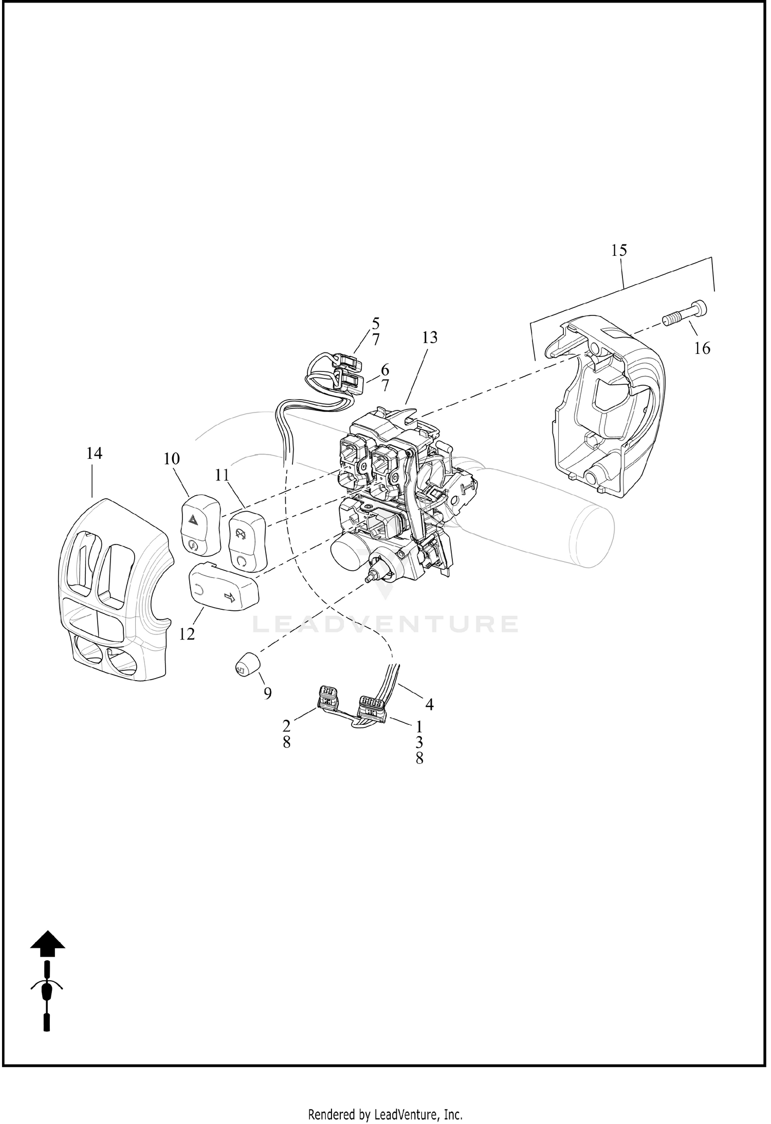 SWITCHES, HANDLEBAR, RIGHT - EXCEPT FLHFB, FLHRXS
