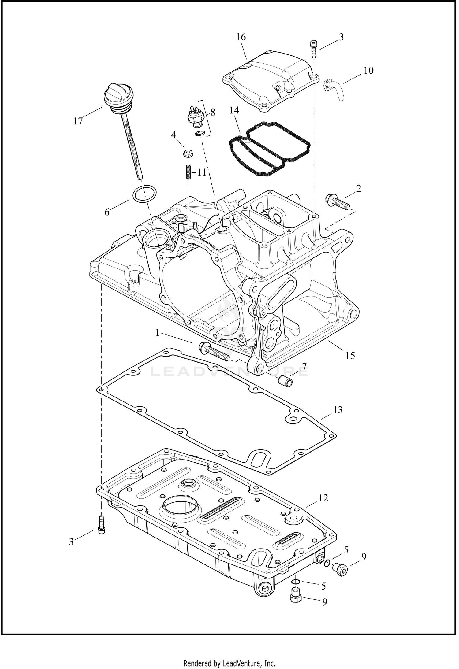 TRANSMISSION HOUSING, COVER AND OIL PAN