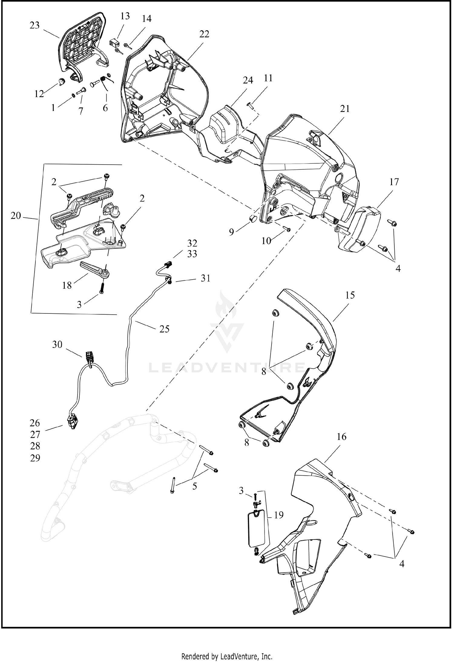 FAIRING, LOWER, LEFT - FLHXL/FLTRXL