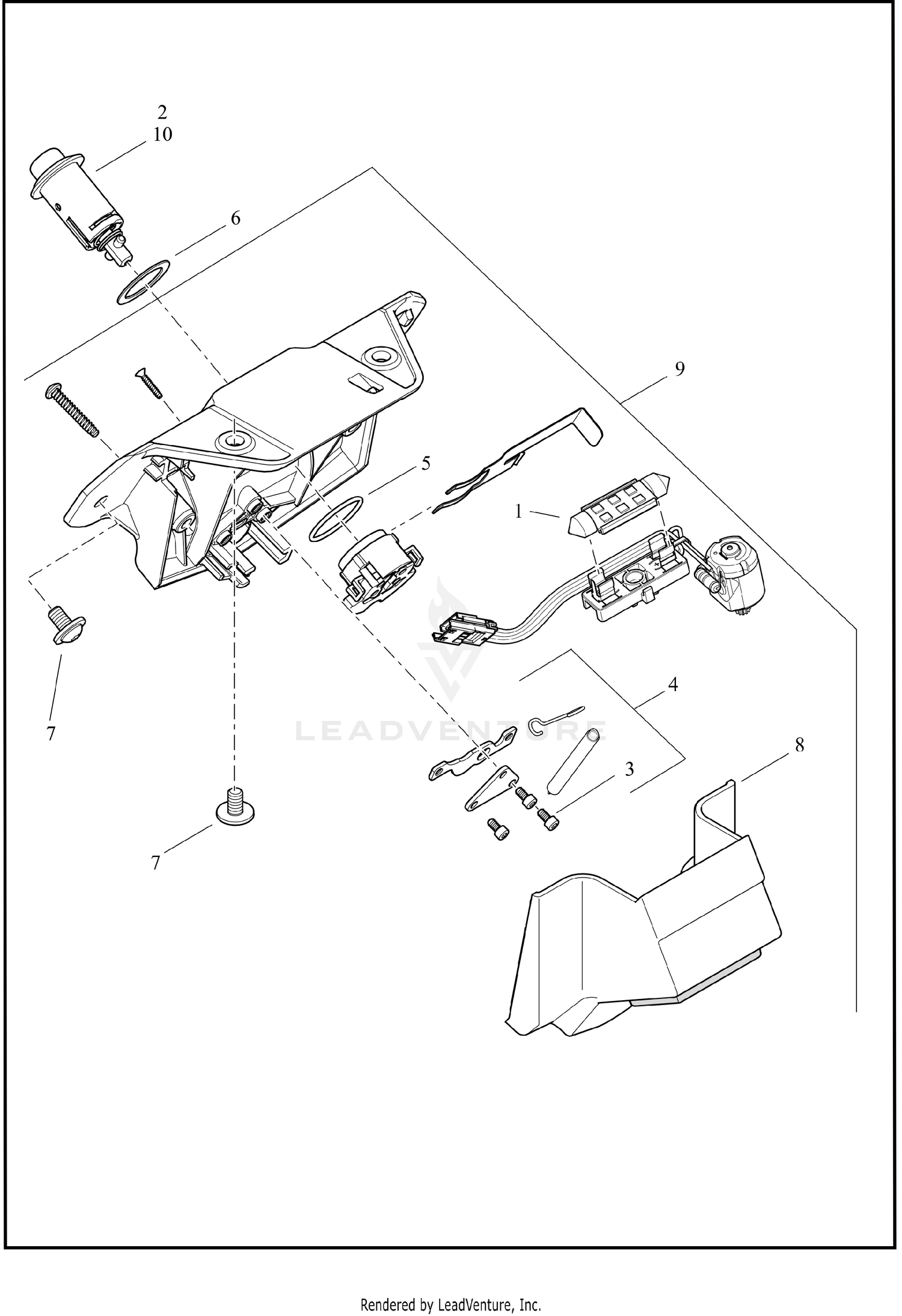 LATCH ASSEMBLY, TRUNK DOOR