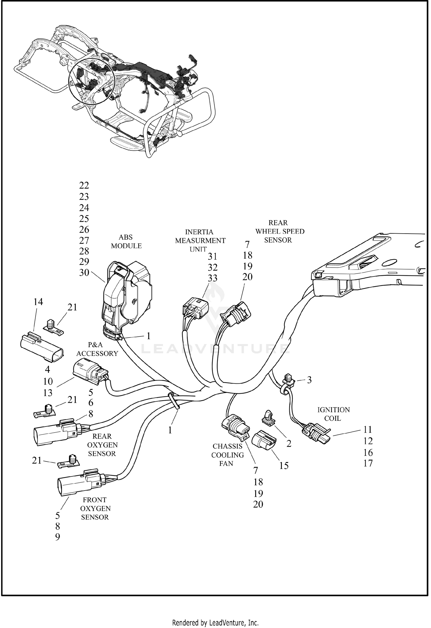 WIRING HARNESS, MAIN, ABS - FLTRK (7 OF 10)