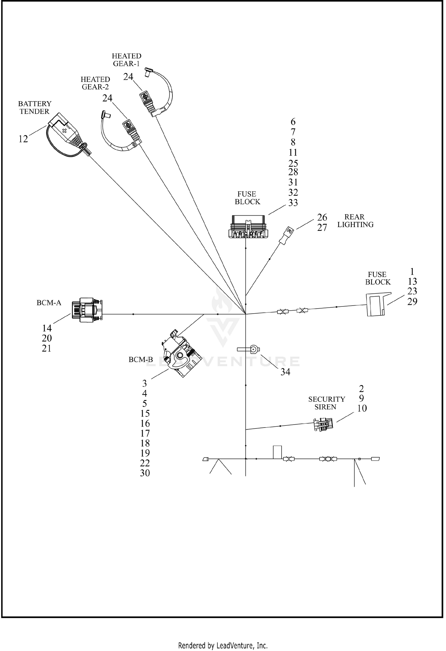 WIRING HARNESS, MAIN RH1250S (3 OF 6)