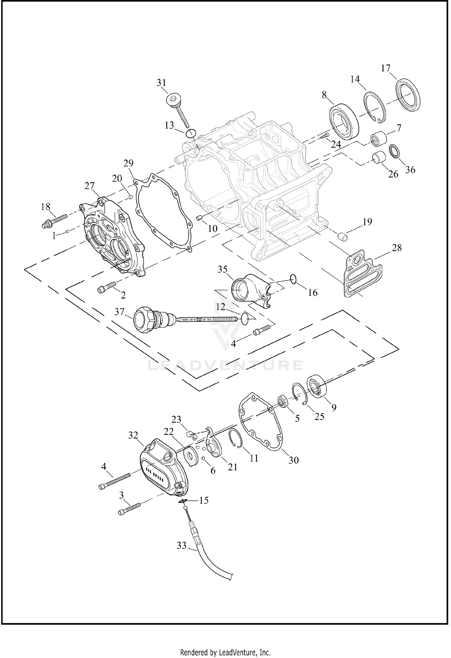 TRANSMISSION BEARINGS & COVERS