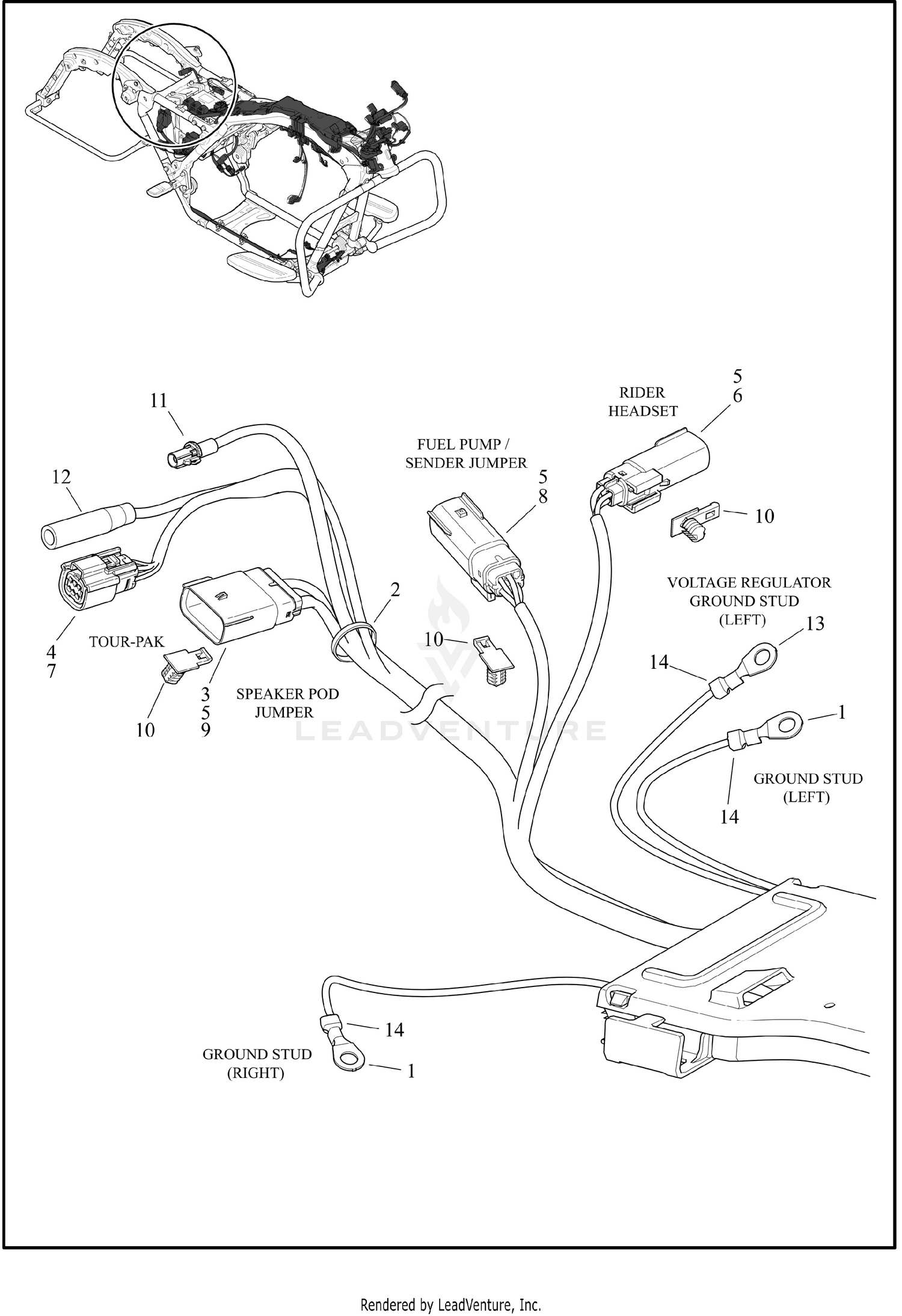 WIRING HARNESS, MAIN, ABS - FLTRK (5 OF 10)