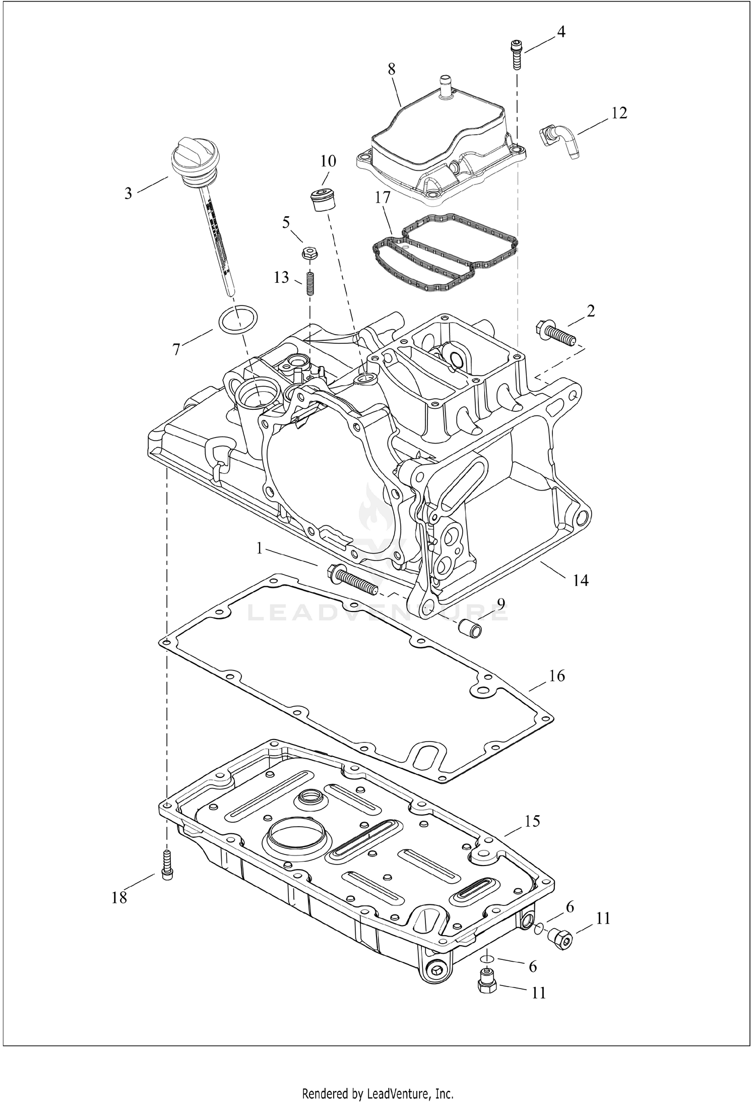 TRANSMISSION HOUSING, COVER AND OIL PAN