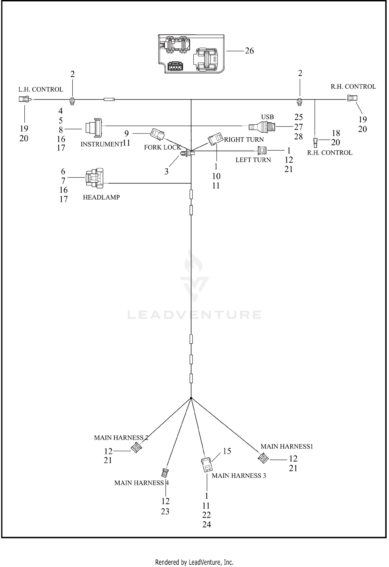 WIRING HARNESS JUMPER - FRONT