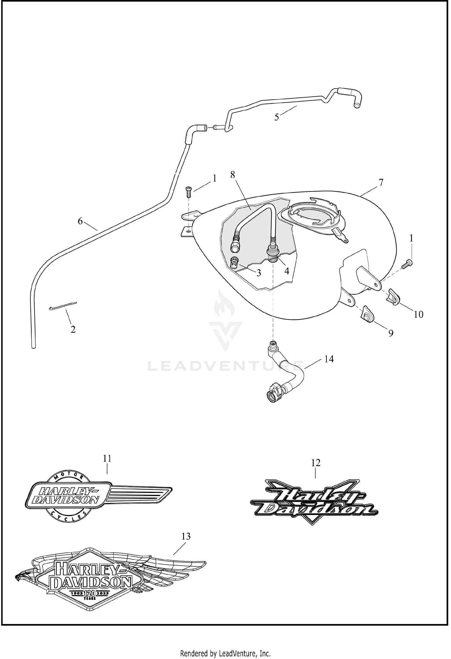 FUEL TANK - FLHTCUTG, FLTRT