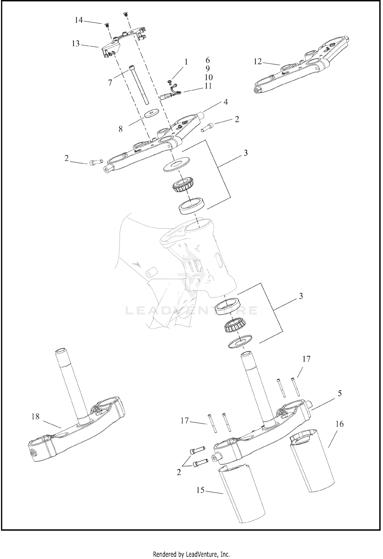 FORK BRACKETS, FRONT
