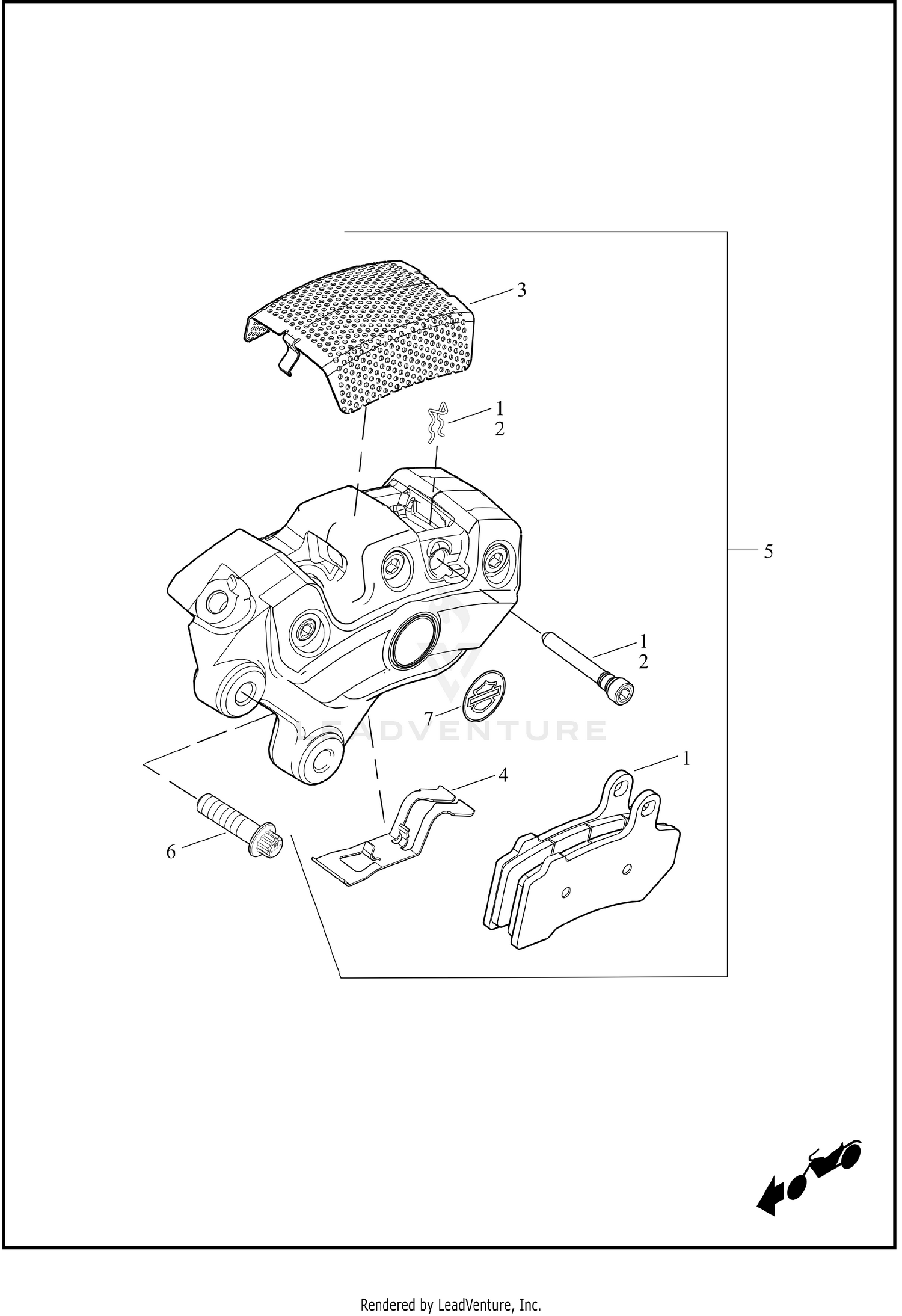 BRAKE CALIPER, FRONT