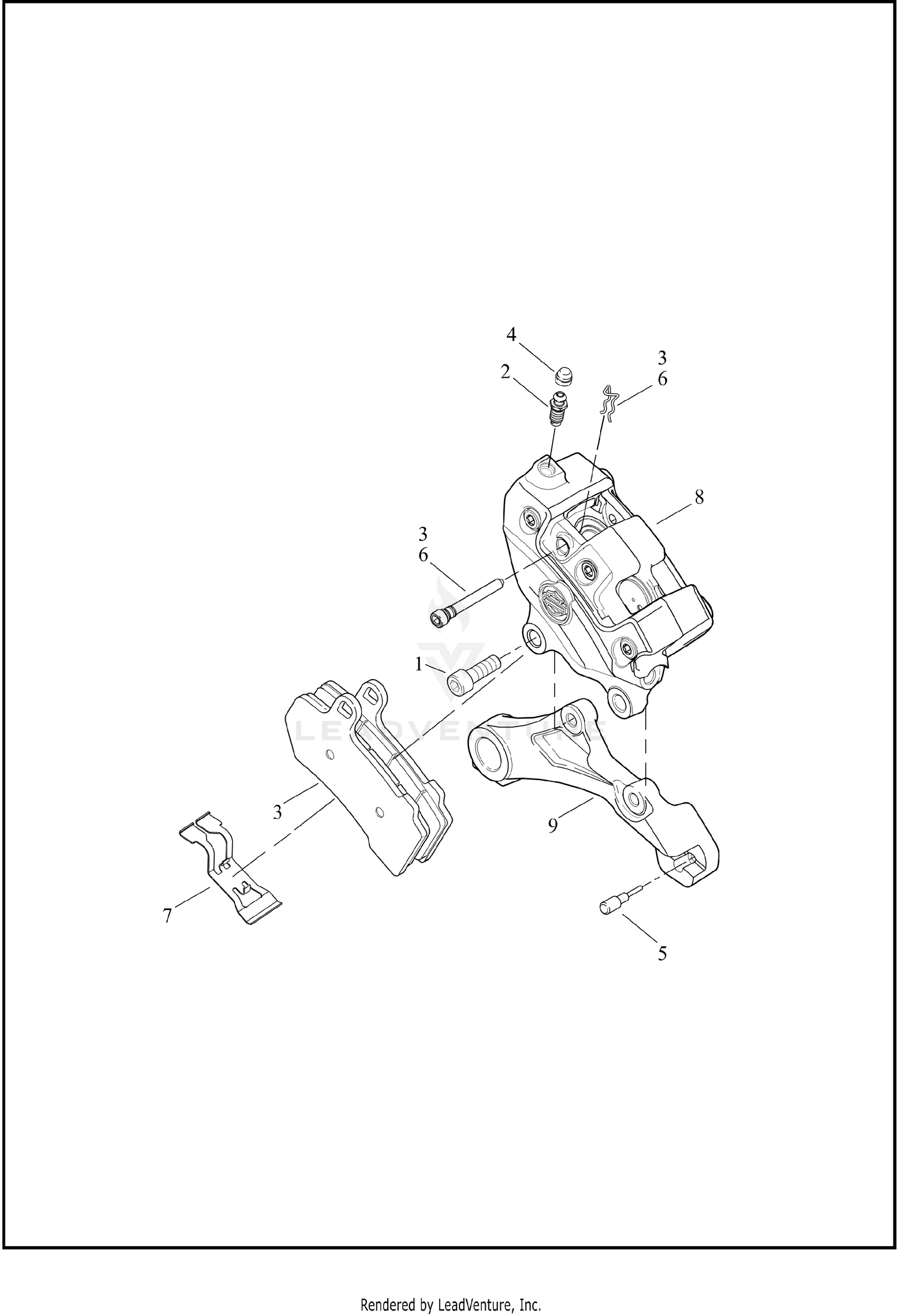 BRAKE CALIPER, REAR
