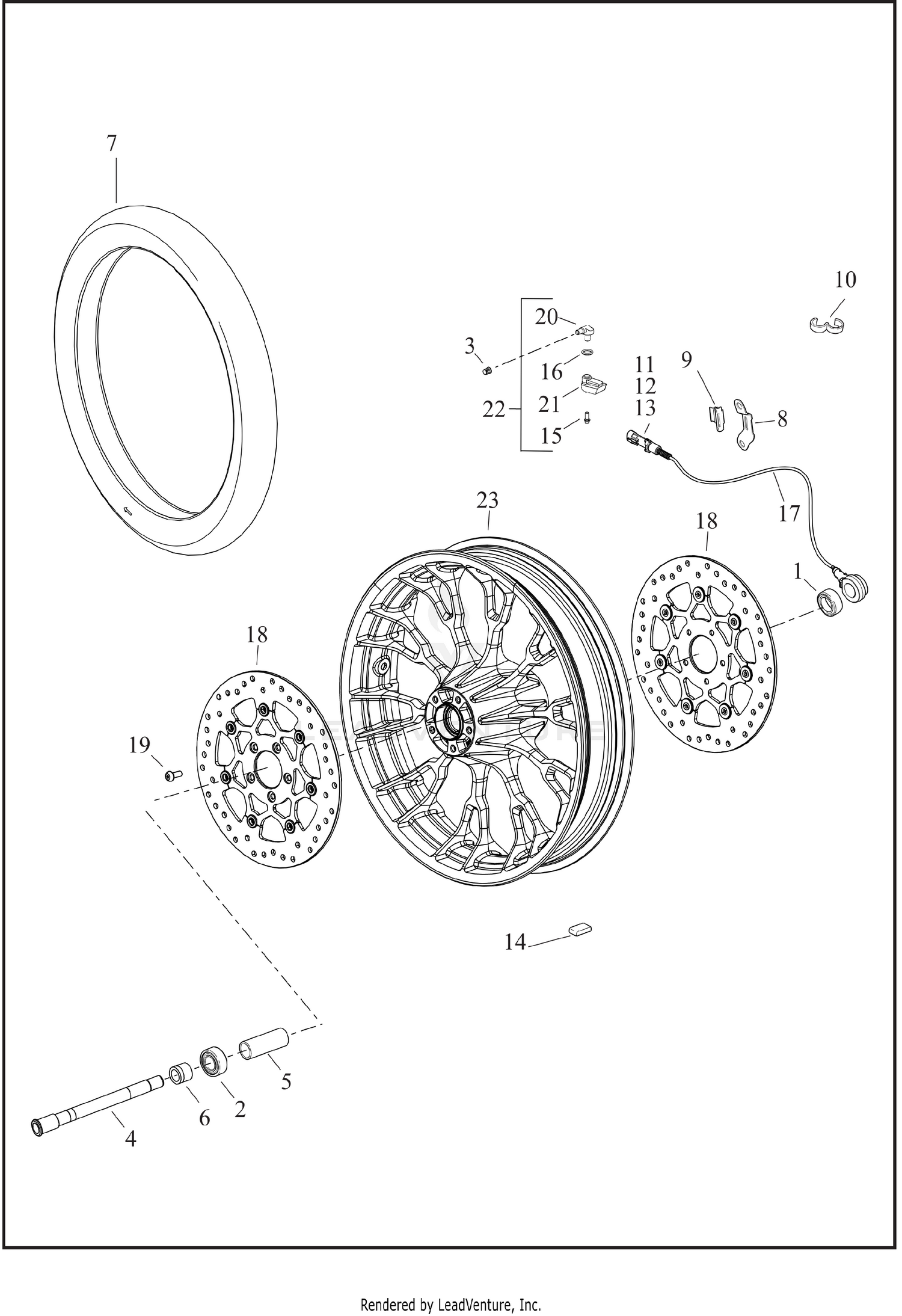 WHEEL, FRONT, FLHXL/FLTRXL