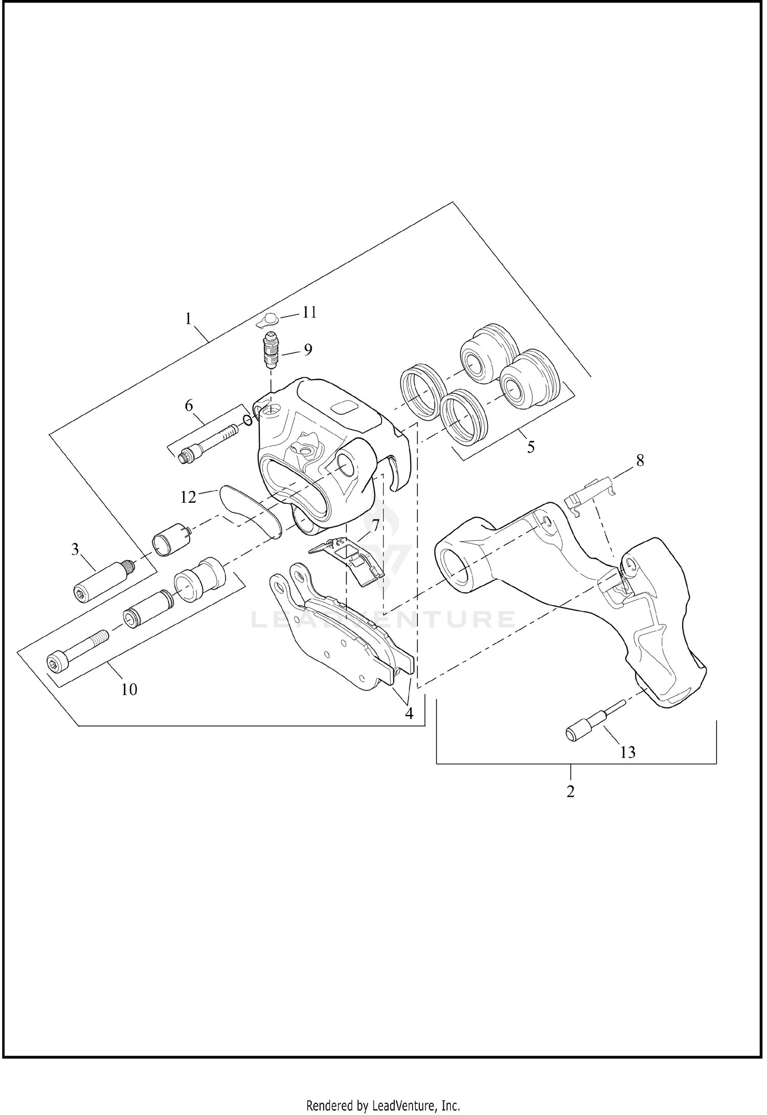 BRAKE CALIPER, REAR