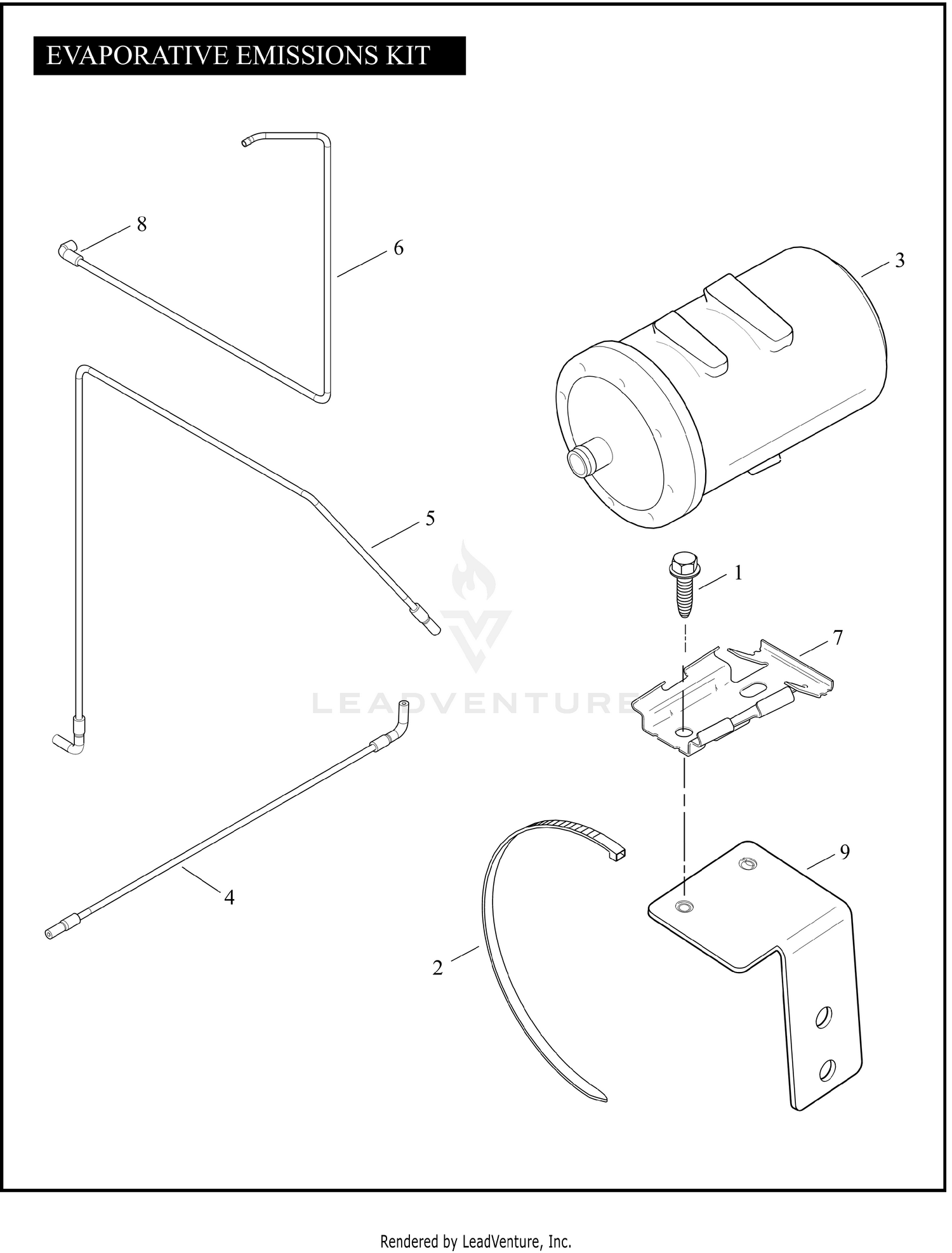 CALIFORNIA EVAPORATIVE EMISSIONS KIT
