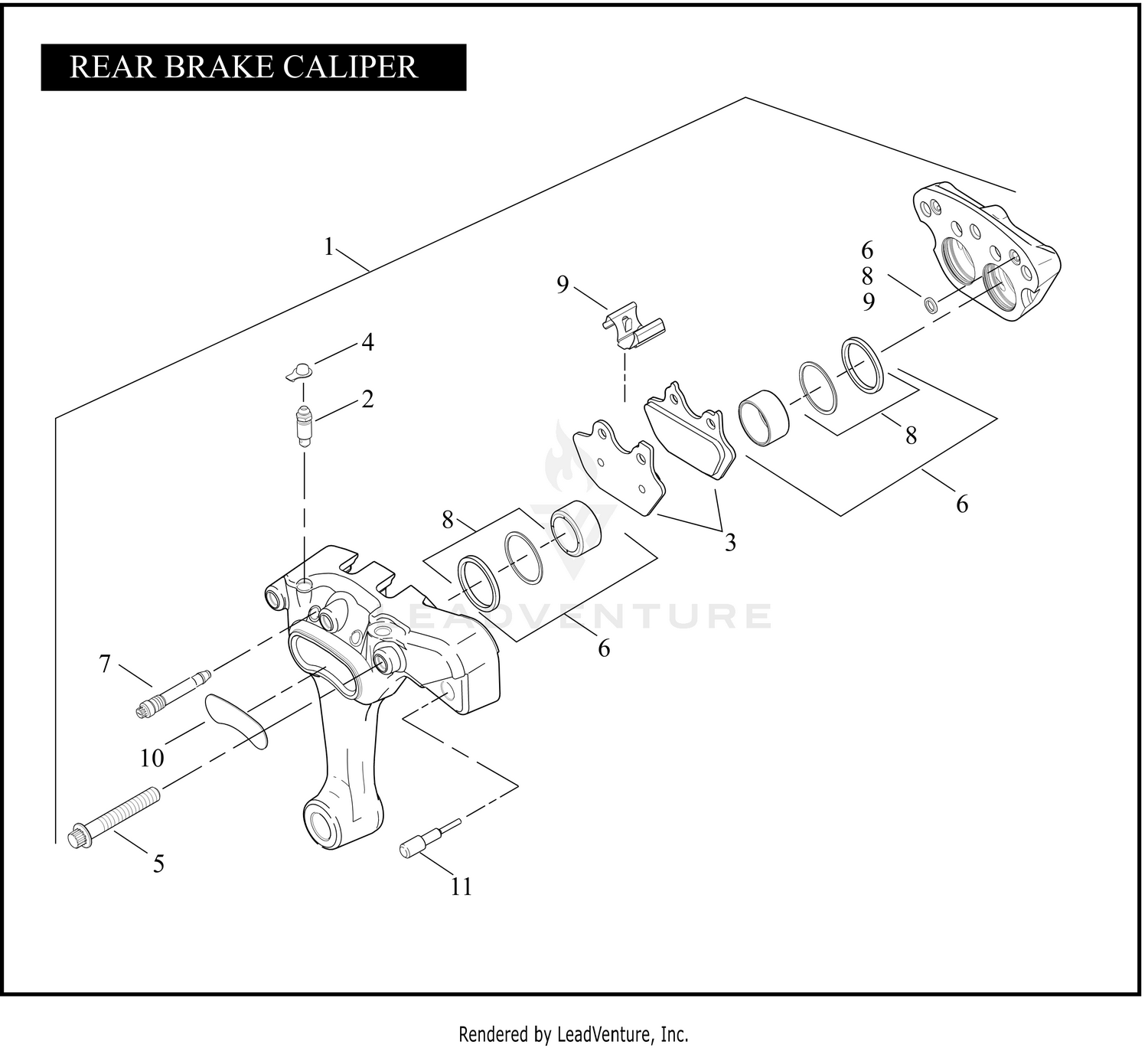 REAR BRAKE CALIPER
