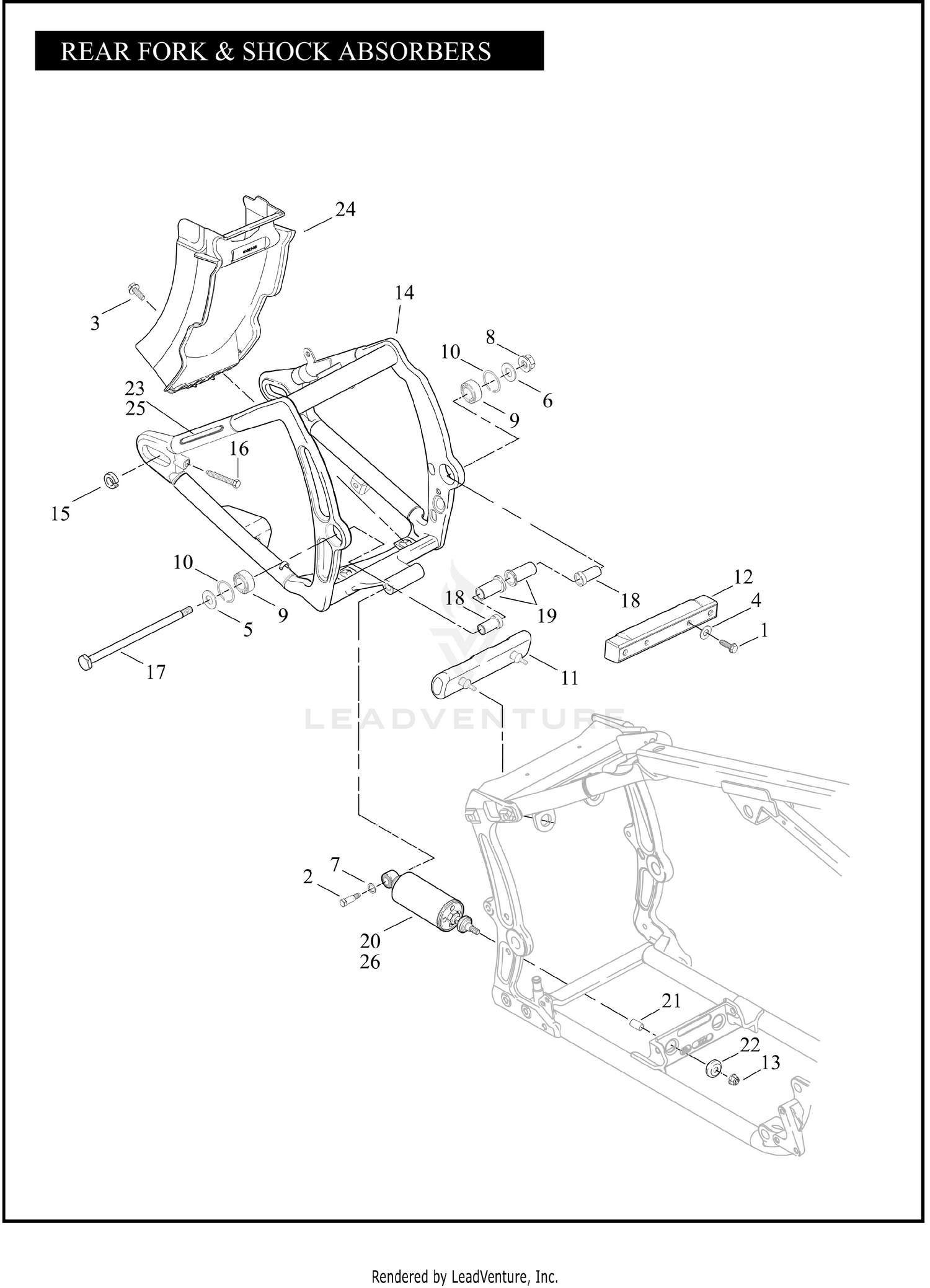 REAR FORK & SHOCK ABSORBERS
