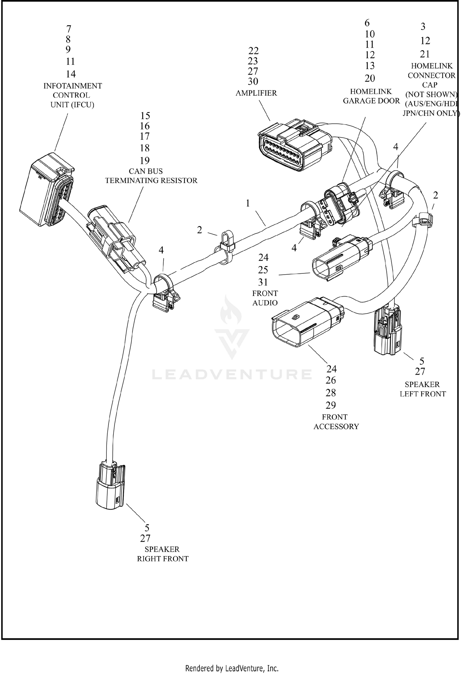 WIRING HARNESS, INNER FAIRING