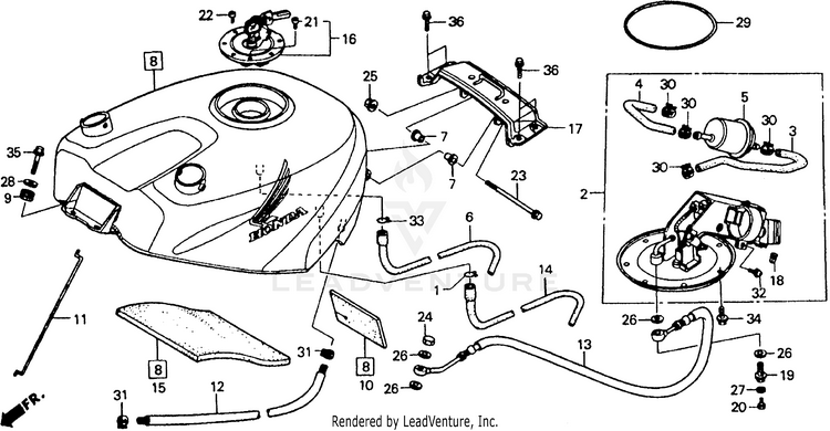 1994 Honda RC45 RVF750 OEM Parts