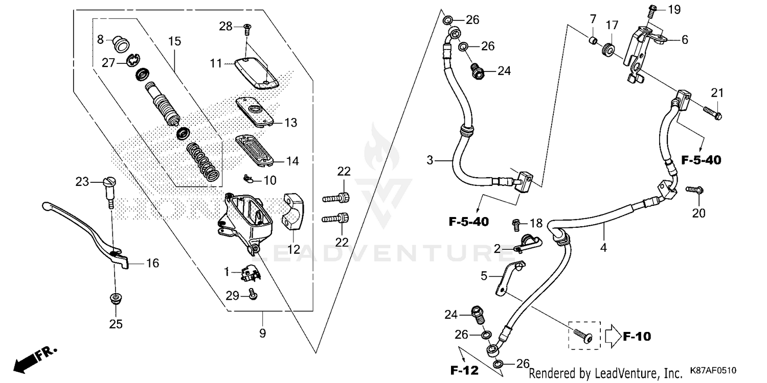 FRONT BRAKE MASTER       CYLINDER (2)