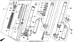 Front Fork 92-94 Schematic