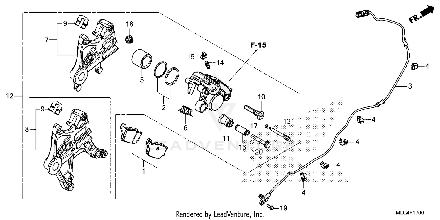 REAR BRAKE CALIPER