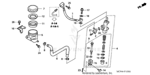 Rear Brake Master        Cylinder Schematic