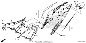 Side Cover@rear Cowl Schematic