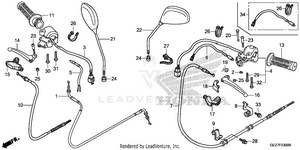 Handle Lever + Switch + Cable Schematic