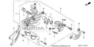 Rear Brake Caliper Schematic