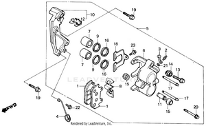 Front Brake Caliper Schematic