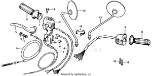Handle Lever + Switch + Cable K4-79 Schematic