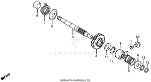Kick Starter Spindle Schematic