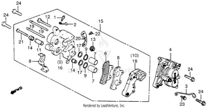 Front Brake Caliper 1 82 Schematic