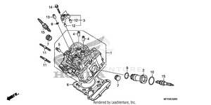 Front Cylinder Head Schematic