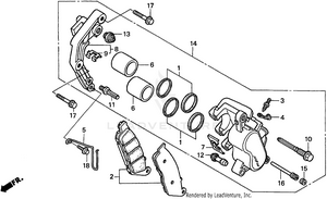 Front Brake Caliper Schematic