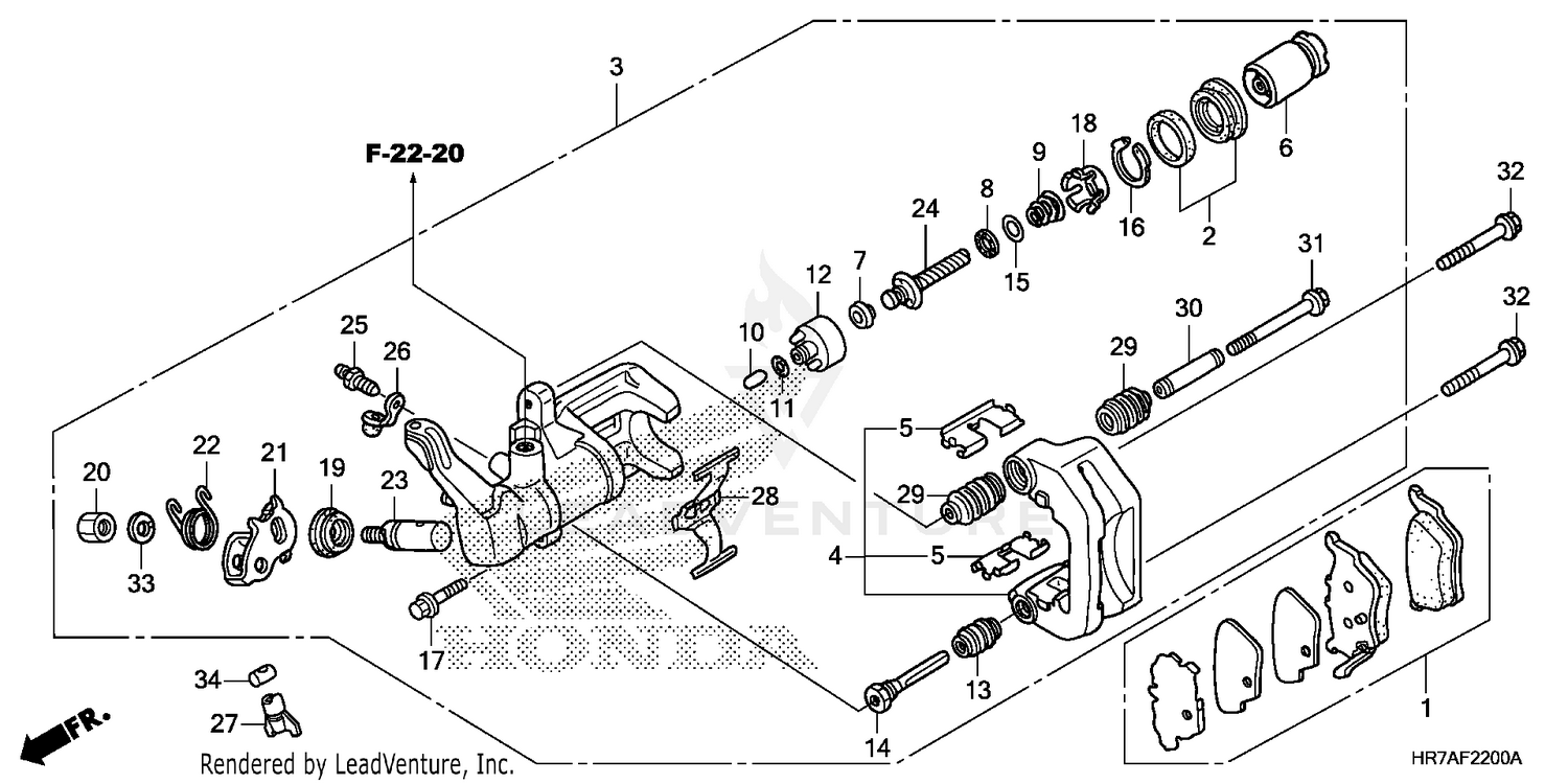 REAR BRAKE CALIPER