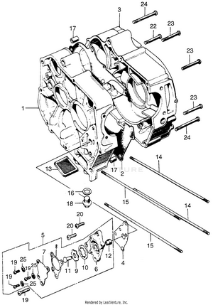 Crankcase + Oil Pump Schematic
