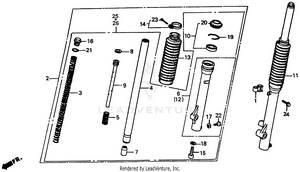 Front Fork 88-94 Schematic