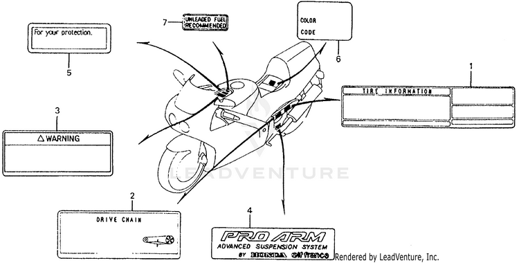 1994 Honda RC45 RVF750 OEM Parts