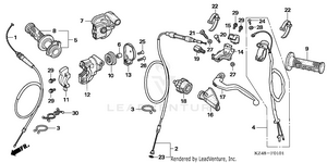 Handle Lever + Switch + Cable ('04-'07) Schematic