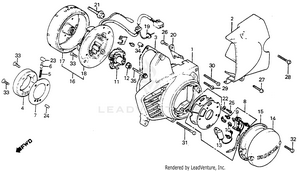 Left Crankcase Cover Alternator Schematic