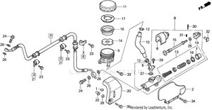 Vt1100c2rr. Brake Master Cyl. Schematic