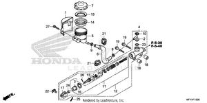 Rear Brake Master        Cylinder Schematic