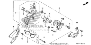 Rear Brake Caliper Schematic
