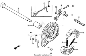 Rear Brake Panel Schematic