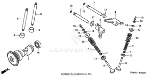 Camshaft + Valve Schematic