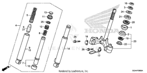 Front Fork@steering Stem Schematic